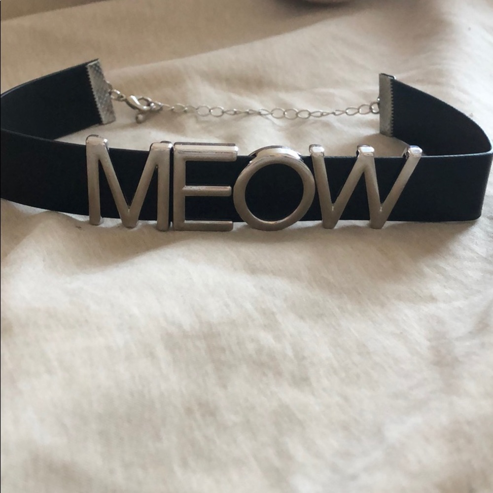 Meow black choker